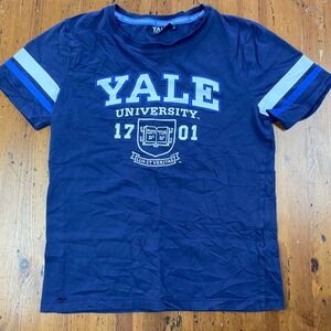 Yale University Graphic T Shirt Navy Blue Short Sleeve Crew Neck Women's S